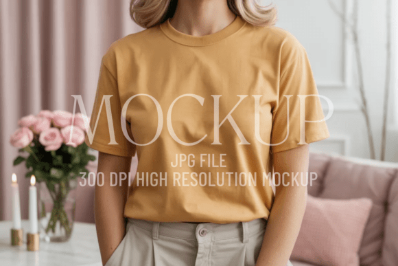 Download Bella Canvas 3001 Old Gold Mockup - Gold mockup Collection