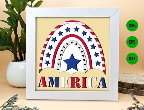 Download American Rainbow Shadow Box Svg - Rainbow shadow box Collection