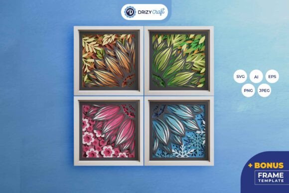 Download Sunflower Seasons 3D Layered Paper Cut - Seasons Collection