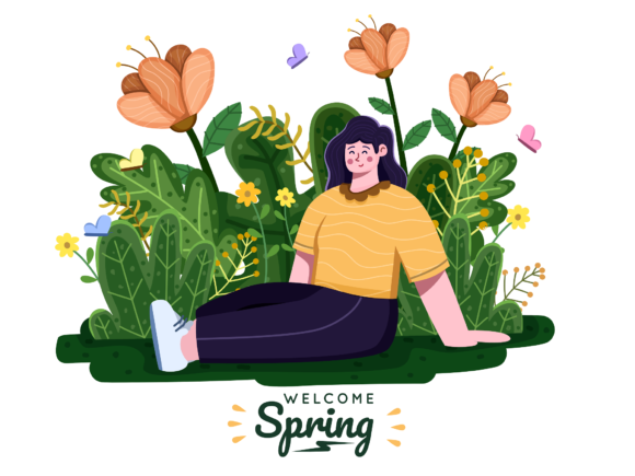 Download Person Enjoy Spring Seasons Vacation - Premium Resources