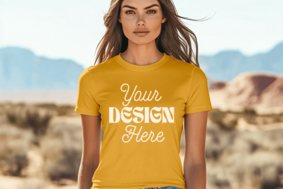 Download Bella Canvas 6004 Gold Mockup 16 - Gold mockup Collection