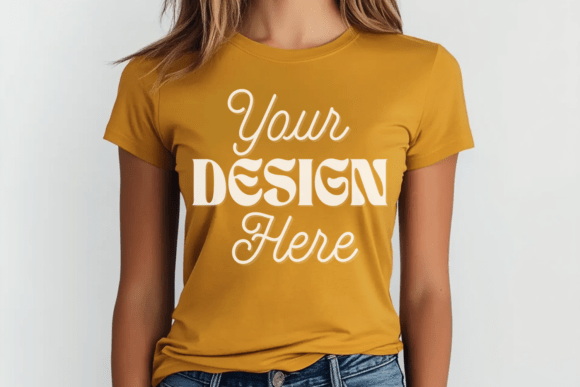 Download Bella Canvas 6004 Gold Mockup 7 - Gold mockup Collection
