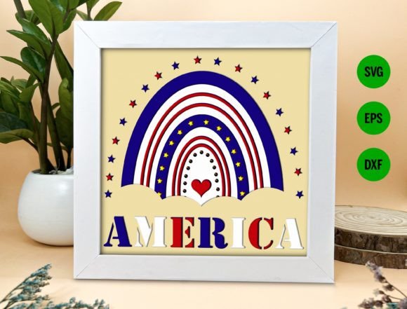 Download American Rainbow Shadow Box Svg - Rainbow shadow box Collection