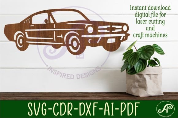 Download Classic Car Wall Sign Design 4, SVG File - Wall sign Collection