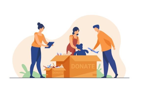 Download Volunteers Packing Donation Boxes. Peopl - Packing Collection