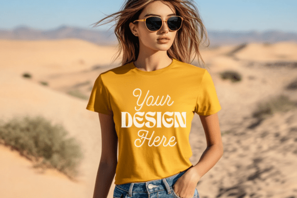 Download Bella Canvas 6004 Gold Mockup 13 - Gold mockup Collection