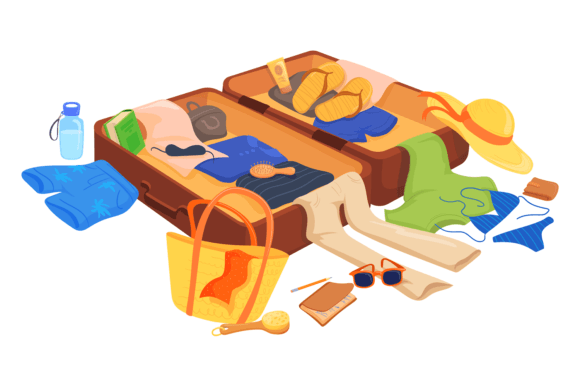 Download Suitcase Packing. Summer Clothes for Vac - Packing Collection
