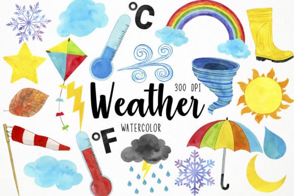 Download Watercolor Weather Clipart, Seasons - Seasons Collection