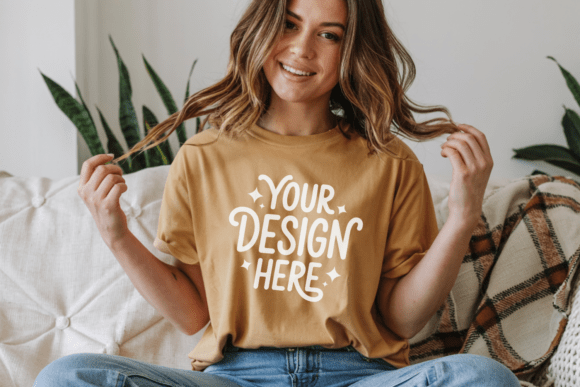 Download Gildan 5000 Gold Mockup 1 - Gold mockup Collection