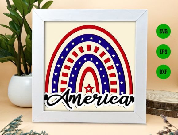Download America Rainbow Shadow Box Svg - Rainbow shadow box Collection