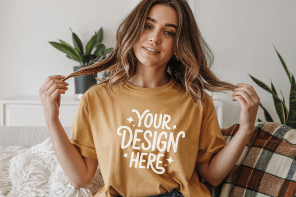 Download Gildan 5000 Gold Mockup 2 - Gold mockup Collection